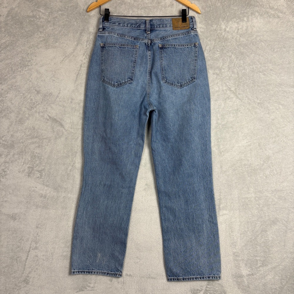 Denim Forum The Pin-Up Super High Straight Blue Jeans Cotton 28L Medium Wash - Picture 2 of 8
